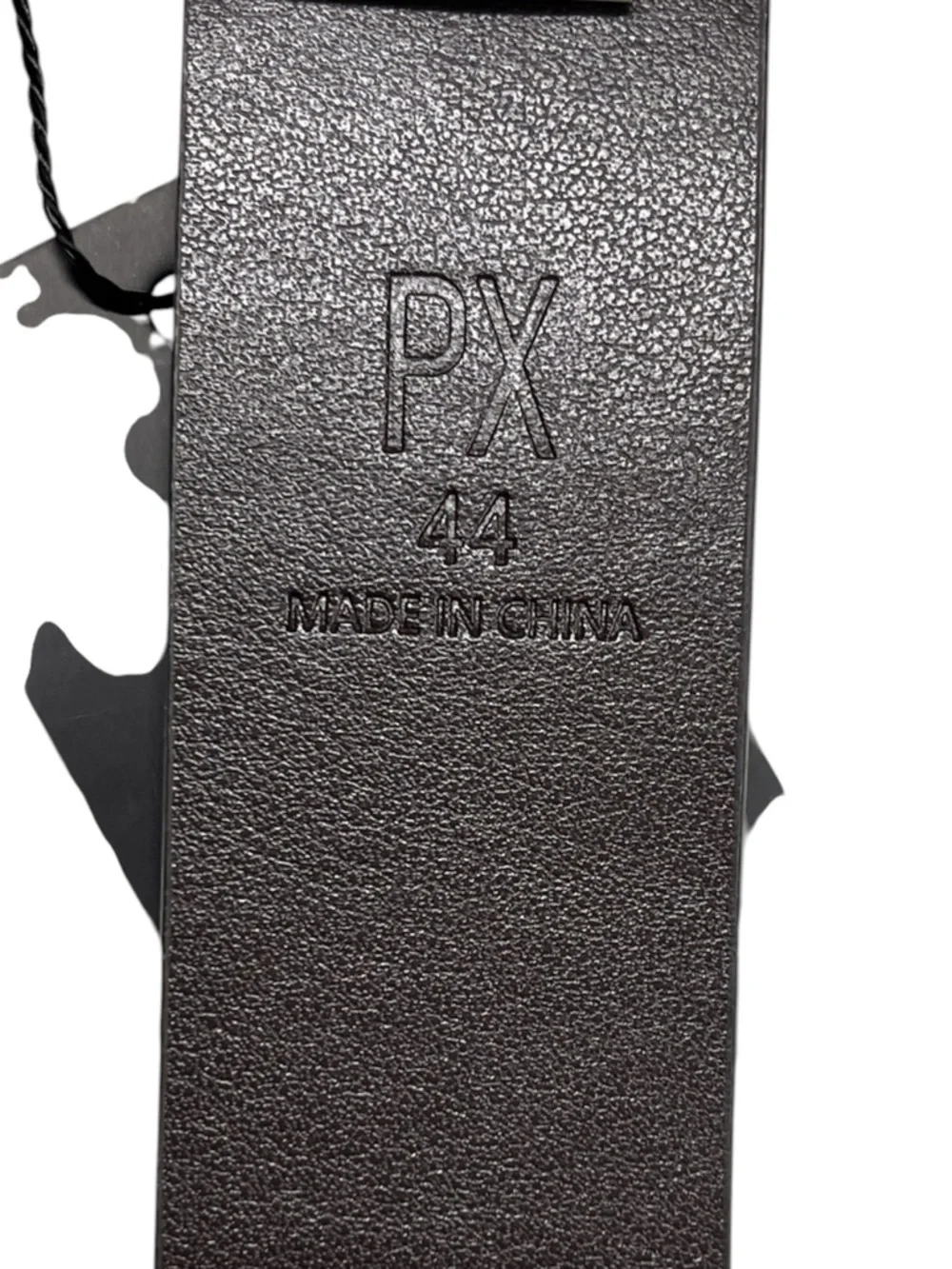 PX Clothing Men’s Coffee Brown Bonded Leather Mix Belt. Size 44